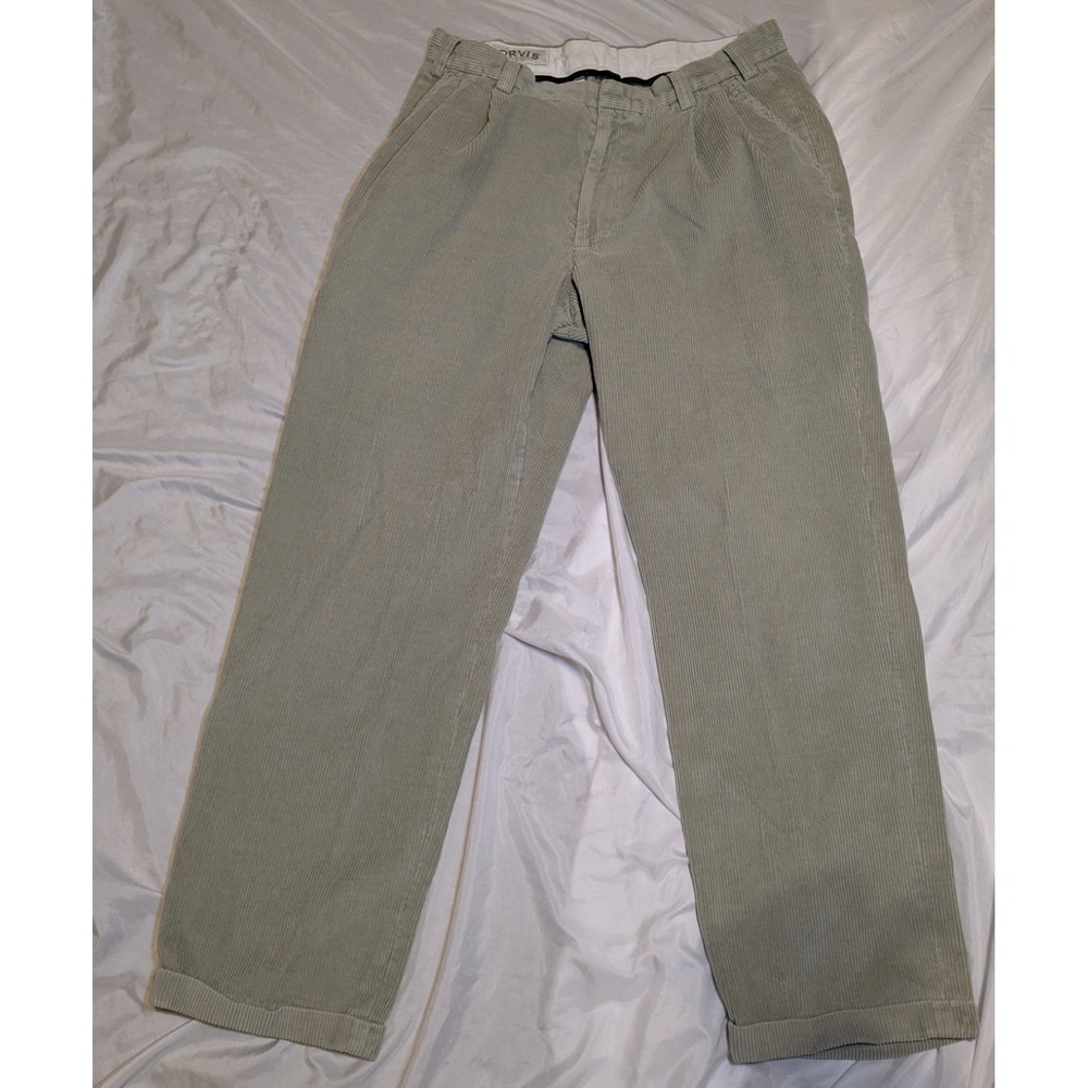 Orvis Men's Green Corduroy Cuffed Pants‎ Size 36